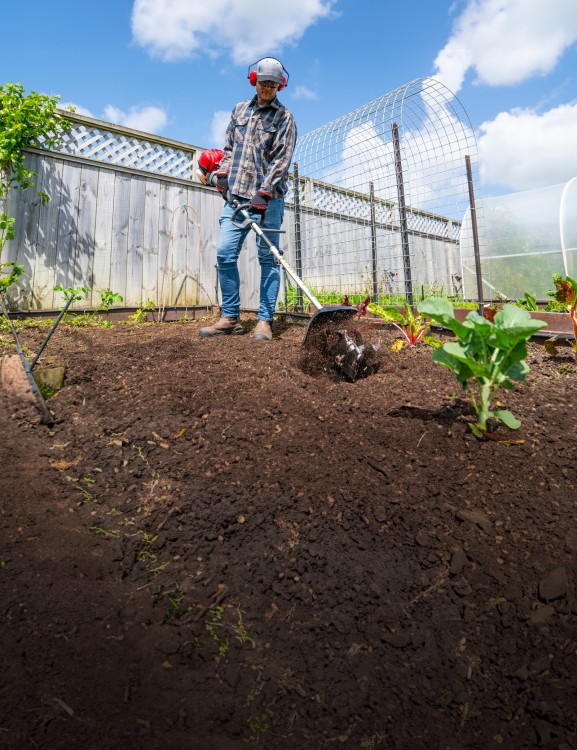 Makes tilling and aerating your soil easy Makes tilling and aerating your soil easy